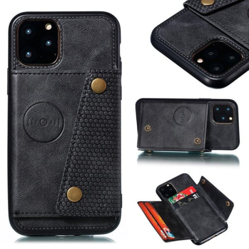 iPhone 12 Pro case with card holder grey 1