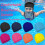 Elastic Swim Cap Black Rose Pink 2 pcs 7