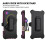 iPhone 16 detachable PC+TPU case with stand wine red pink 3