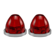 2 St Vattenmelonlampor LED Sidomarkeringsindikator Blinkers Bromslampa Semitrailer Under Glödande Hjullampor A