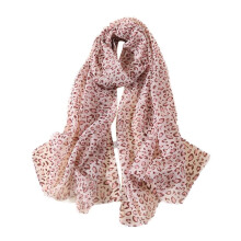 Women's Lightweight Leopard Print Chiffon Scarf for Spring - Fashion Accessory