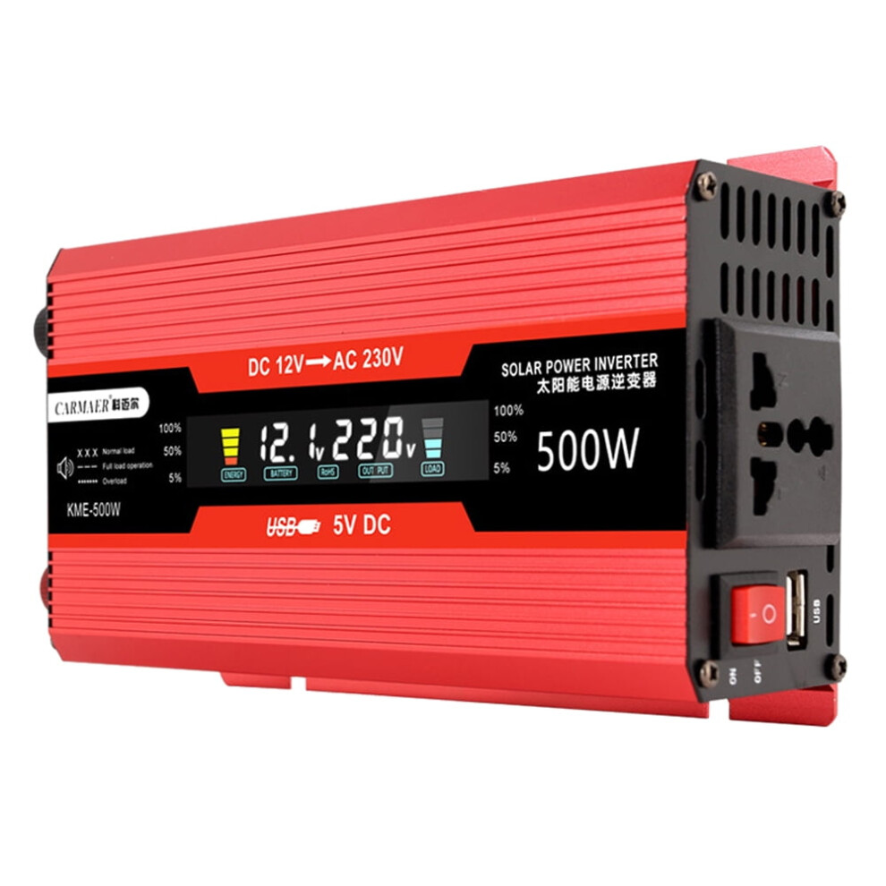 500W 12V To 220V Solar Inverter With Lcd Display 9101399700036