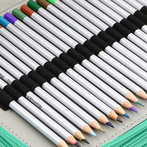 PU Leather Pencil Case for Colored Pencils 120 Compartments 2