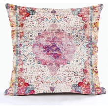 Capa de almofada rosa em linho persa, 45 x 45 cm (18" x 18")