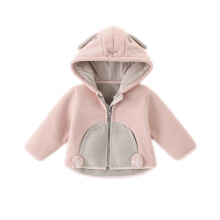 Hooded Flannel Jacket for Newborns and Toddlers Winter Warm