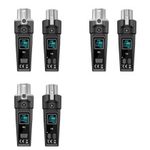 3X UHF Wireless Microphone Converter Adapter XLR Transmitter and Receiver for Dynamic Microphone Guitar Audio Mixer