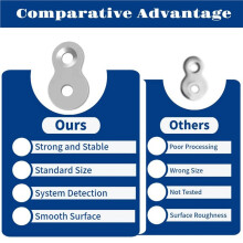 60PCS Figure 8 Fastener with Screws, Heavy Duty Table Top Fasteners, Gauge Steel Desk Top Connectors
