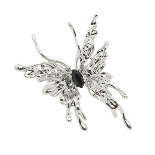 Butterfly-shaped Silver Alloy Rings for Women Adjustable