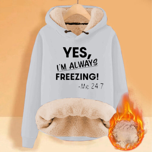Sudadera con capucha para mujer, jersey cálido de invierno. 2