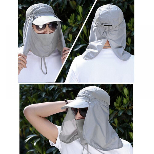 Fishing Cap UV Protection Quick-Dry Flap with Removable 2
