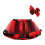 Mädchen-Tutu-Rock mit Haarband in Rot (Farbblock-Design) 1