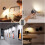 Wall Lamp Battery Powered Black 360 Adjustable 3 Color 5