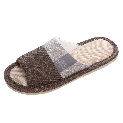 Men's Memory Foam Indoor Slippers Coffee 1