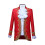 Men's Steampunk Tailcoat with Gold Embroidery Red 5