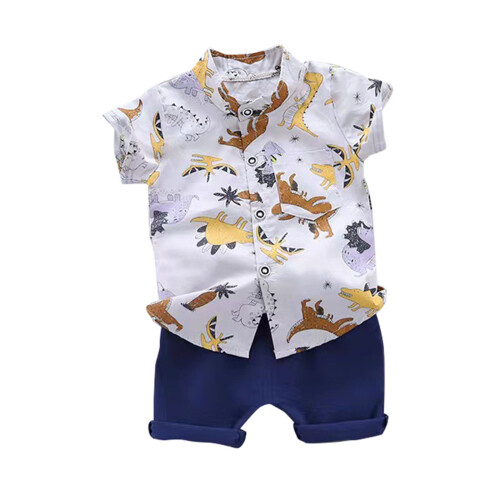Cartoon Dinosaur Two-Piece Set for 6–12 Months