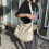 Canvas Messenger Bag Beige with Multiple Compartments 2