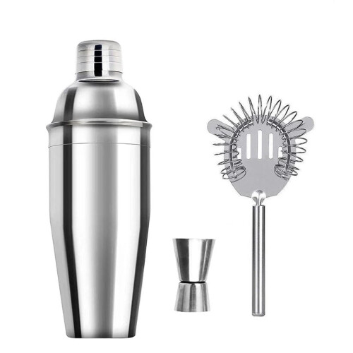 Cocktailshaker-Set aus Edelstahl, 6-, 7- oder 10-teilig