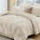 King Comforter Set Beige Pintuck 7-Piece 1