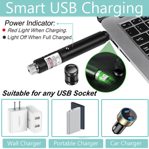Green Laser Pointer USB Rechargeable 5mW 1
