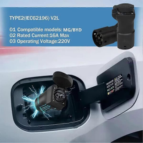 V2L Charger Type 2 EV Discharge Cable Adapter for MG 2