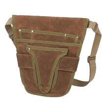 Pochette à Outils de Jardinage pour la Taille, Ceinture à Outils en Toile Sans les Mains avec 6 Poches - Tablier Ajustable pour Plantoir, Sécateur