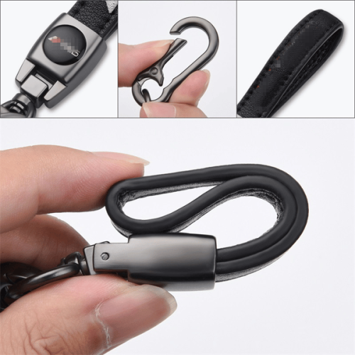 Genuine Leather Chevrolet Car Logo Keychain 1pc 2