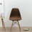 Dining chair cover solid brown without armrests 4 pcs 2