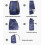 Ultralight Foldable Backpack Navy Blue 20L 7
