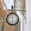 Double-Sided Wall Clock Outdoor Station Time Indicator 3