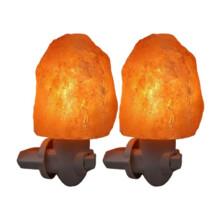 2pcs Handmade Wall Lamp,Salt Lamp Night Lamp, Crystal Salt Lamp Atmosphere Lamp,Bedside Lamp with High Quality EU Plug