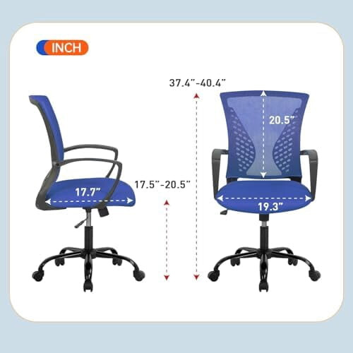 Ergonomic Mesh Office Chair with Lumbar Support and 2