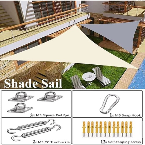 Waterproof Sun Sail Right-Angle Triangle 3x4x5m 1