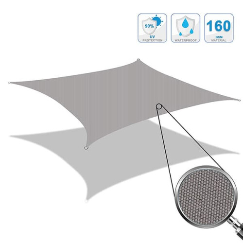 Waterproof Sun Sail Right-Angle Triangle 3x4x5m 2