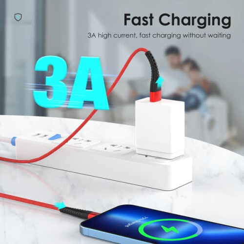 USB charging cable for iPhone and iPad red 1m 1