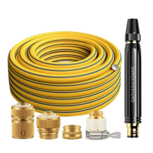 Draaibare Waterslangmondstuk Hoge Druk Water Spuit met 3/4 Aansluiting EU Standaard Auto Reinigingsgereedschap 10M Waterslang