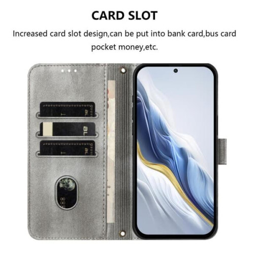Samsung Galaxy A17 5G case retro leather grey 2