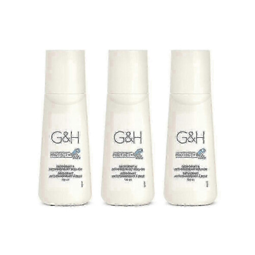 X 3 Bottle Gh Protect+ Deodorant Anti-perspirant Roll-on Size 100 Ml.