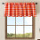 Buffalo window valance orange white 1