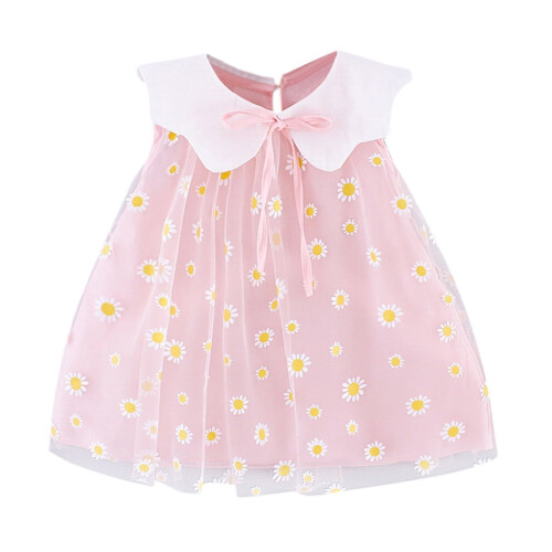 Mädchen ärmelloses Tüllkleid mit Blumenmuster für 18–24 Monate