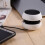 Mini portable 3.5mm speaker with built-in battery white 3