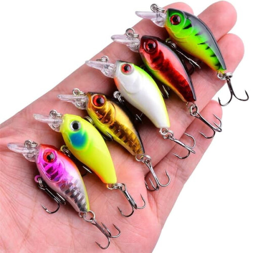Colorful wobblers set 6 pcs 4.5 cm 3.8 g 1