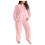 Damen-Flanellpyjama-Set, einfarbig, XL 1
