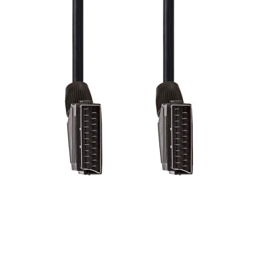 SCART cable nickel plated 1.5 m black PVC 1