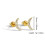 Crescent Stud Earrings Gold Plated 1 Pair 4