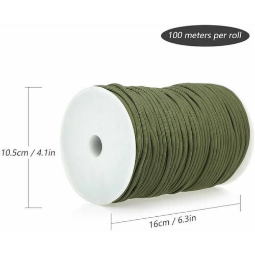 Paracord Rope Type III 100M Black 9-Strand 2