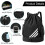 Waterproof drawstring gym bag black large 4