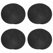 Round Braided Placemats Set of 24 Table Mats for Dining Tables Woven Washable Non-Slip Place Mats 15 Inch Halloween