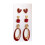Women's Earring Set Silver Needle Acrylic 3 Pairs 1