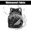 Waterproof drawstring gym bag black large 6