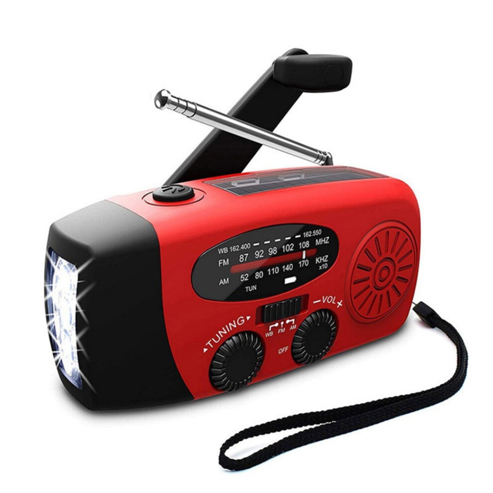 Emergency Radio With Solar Hand Crank Fm Am Noaa Weather 9132278167473